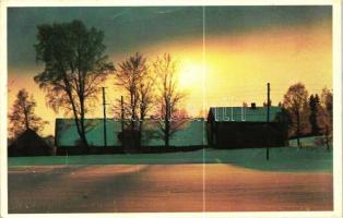 58 db MODERN fekete-fehér és színes városképes képeslap, Svédország, vegyes minőség / 58 modern, bla...