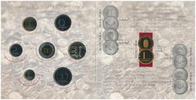 2008. 1Ft-100Ft 7xklf darabos forgalmi sor "Búcsú az egy- és kétforintostól" dísztokos sze...