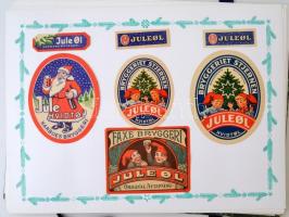 Karácsonyi témájú sörcímke gyűjtemény! Kb 130 darabos külföldi, részben háború előtti Mikulás és Kar...