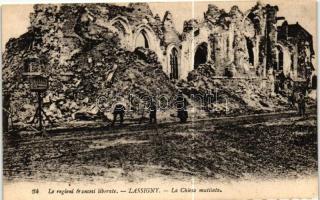 Lassigny, Le regioni francesi liberate, La Chiesa mutilata / The Liberated France, the destroyed church, WWI