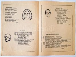 1981 Illés koncert 8 oldalas szövegkönyve és műsorfüzete