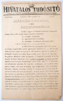 1926 Az Ébredő Magyarok Egyesülete országos vezetésének jelentése az éves megmozdulásokról 14 oldal