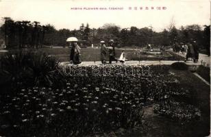 Tokyo, Hibiya Park, flower-bed