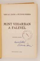 Várnai Zseni és Peterdi Mária: Mint viharban a falevél. Budapest, 1944, Arany János irodalmi és nyom...