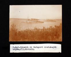 1907 Osztrák-Magyar hadihajókról készült fotógyűjtemény. SMS. Budapest, Monarch, Prinz Eugen, Erzher...