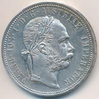 Ausztria 1875. 1Fl Ag "Ferenc József" T:1-,2  Austria 1875. 1 Florin Ag "Franz Joseph" C:AU,XF