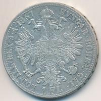 1867B 1Fl Ag "Ferenc József" T:3