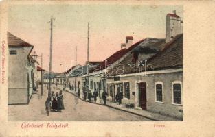 Tállya, Fő utca, üzletek;  Gottfried Sámuel kiadása