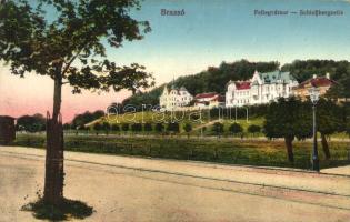 Brassó, Brasov; Fellegvár sor, vasútállomás; katonai bélyegzővel / Citadel street, railway station (EK)