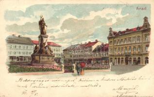 1899 Arad, Vértanú szobor / martyrs statue, Kunstanstalt Kosmos litho (EK)