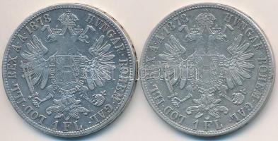 Ausztria 1878. 1Fl Ag "Ferenc József" (2x) T:2-
Austria 1878. 1 Florin Ag "Franz Jos...