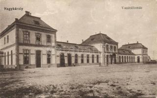 Nagykároly, Carei; Vasútállomás / railway station