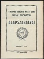 1927. Magyar Urinők és Magyar Urak Országos Egyesületének Alapszabályai. Bp., MÁV nyomda 16p.