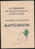 1942 Országos Bethlen Gábor Szövetség alapszabályai 30p.