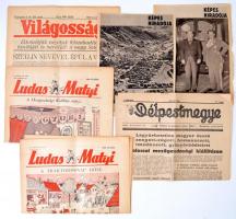 1930-1960 6 db újság, Délpestmegye, Képes Hiradó. benne Gömbös, Hitler, és három Ludas Matyi