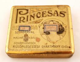 Princesas szivarka szopókával, fémdoboz, 8x9x2cm/ Princesas cigarillos mouthpiece, metalbox, 8x9x2cm