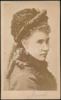 Bianca Bianchi /Bertha Schwarz/ (1855-1947) operaénekesnő keményhátú fotó / Opera singer photo 9x11 cm