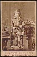 Főúri gyermekek és szülők 5 db keményhátú, részletgazdag foto Koller Károly műterméből  / young nobl...