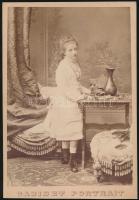 Főúri gyermekek és szülők 5 db keményhátú, részletgazdag foto Koller Károly műterméből  / young nobl...