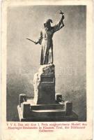 Chiusa, Klausen in Tirol; Haspinger Denkmal, az elkészült szobor és a pályázott tervek, 3 db régi ké...