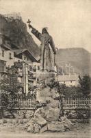 Chiusa, Klausen in Tirol; Haspinger Denkmal, az elkészült szobor és a pályázott tervek, 3 db régi ké...