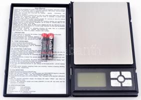 NOTEBOOK digitális ékszermérleg 0,01-500g eredeti dobozában, leírással, új állapotban NOTEBOOK pocke...