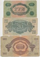 1944. 1P-100P (10x) "A Vörös Hadsereg Parancsnoksága" T:III,III-