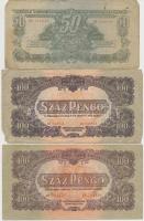 1944. 1P-100P (10x) "A Vörös Hadsereg Parancsnoksága" T:III,III-