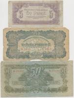 1944. 1P-100P (10x) "A Vörös Hadsereg Parancsnoksága" T:III,III-