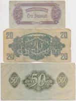 1944. 1P-100P (10x) "A Vörös Hadsereg Parancsnoksága" T:III,III-