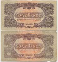 1944. 1P-100P (10x) "A Vörös Hadsereg Parancsnoksága" T:III,III-