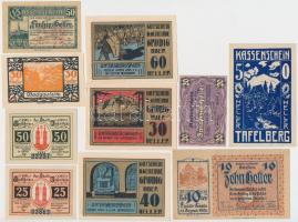 Ausztria 1920. 10db-os Heller szükségpénz tétel T:I,I-,III Austria 1920. 10pcs of Heller necessity notes C:UNC,AU,F