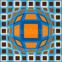 Victor Vasarely (1908-1997): Vega sorozat 1-8. Szitanyomat, papír, jelzett, számozott (FV 30/29), 35×35 (8×) cm
