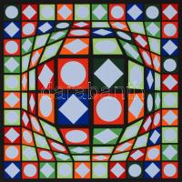Victor Vasarely (1908-1997): Vega sorozat 1-8. Szitanyomat,  papír, jelzett, számozott (FV 30/29), 3...