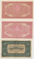 1920. 2K (2x) + 1923. 500K "Magyar Pénzjegynyomda Rt. Budapest" T:I-,III-