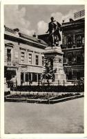 Komárom, Komárno; városháza, Klapka-szobor, Klein Mór üzlete / town hall, statue, shop