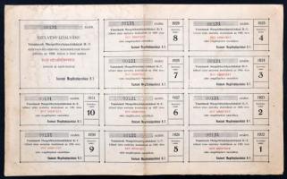 Budapest 1922. "Vasutasok Mozgófényképszínházai Részvénytársaság" részvénye 200K-ról telje...