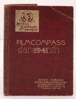 1941 Filmcompass. A Magyar Mozisok Zsebkönyvének évkönyve, benne az adott év moziműsoraival, megjelent filmjeivel. 80 p. Kiadói félvászonkötésben, egy-két ceruzás bejegyzéssel.