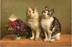 15 db RÉGI motívum képeslap, hölgyek, művészeti lapok, vegyes minőség / 15 old motive postcards, lad...