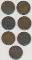 Hollandia 1898-1921. 1c Br (7xklf) T:2,2- Netherlands 1898-1921. 1 Cent Br (7xdiff) C:XF,VF