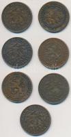 Hollandia 1898-1921. 1c Br (7xklf) T:2,2-
Netherlands 1898-1921. 1 Cent Br (7xdiff) C:XF,VF