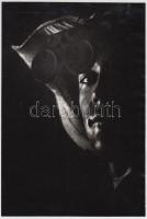 1970 Keveházi János: Martinász, feliratozott vintage fotóművészeti alkotás, 23x15,5 cm