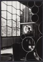 1970 Kiszel Géza: Dunaújváros, feliratozott vintage fotóművészeti alkotás, 24x17 cm