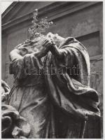 1972 Szél Ferenc: Volt, feliratozott vintage fotóművészeti alkotás, 24x18 cm