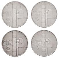Olaszország 1923R 2L Ni + 1924R 2L Ni + 1926R 2L Ni + 1927R 2L Ni "III. Viktor Emánuel" T:...