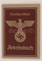 1939 Arbeitsbuch, Deutsches Reich, Német birodalmi munkakönyv, pp.:38, 15x11cm