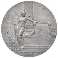 Anton Scharff (1845-1903) DN "Magyar Mérnök és Építész Egylet - Ybl Érem" Sn emlékérem (46...