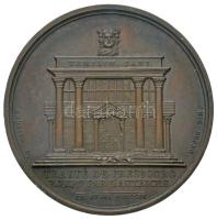 Franciaország 1809. "Abensbergi és eckmühli csata" kétoldalas bronzozott Cu emlékérem. Szi...