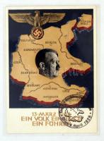 1938 Hitler, náci propaganda nyomtatvány, 15x10cm