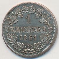 Német Államok / Bajorország 1861. 1kr Ag T:2 patina German States / Bavaria 1861. 1 Kreuzer Ag C:XF patina